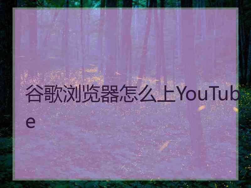 谷歌浏览器怎么上YouTube