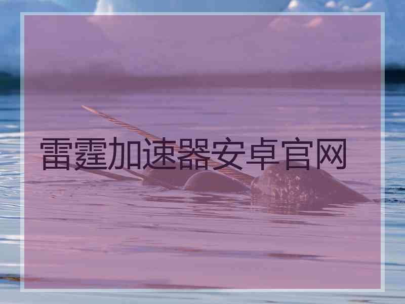 雷霆加速器安卓官网