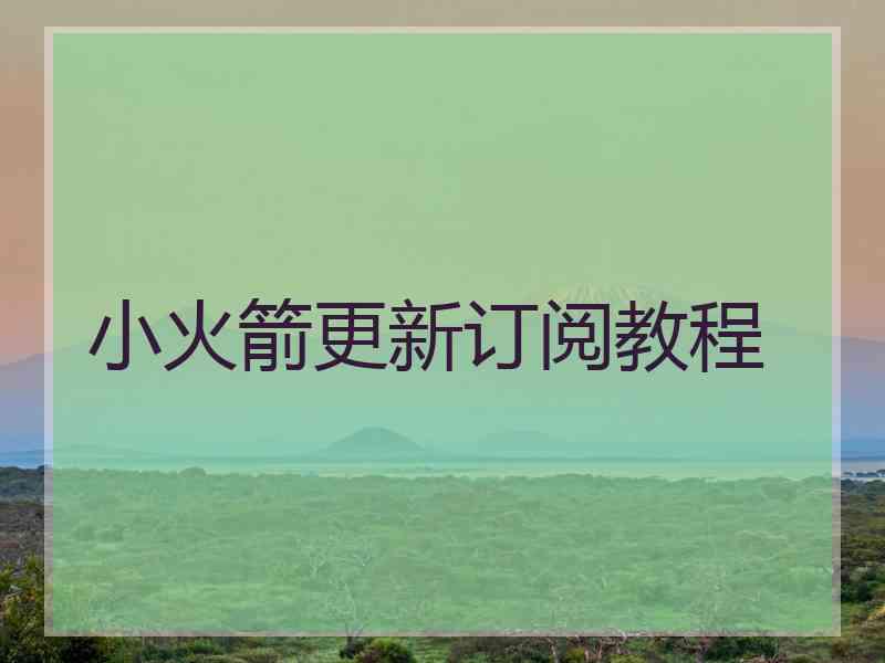 小火箭更新订阅教程